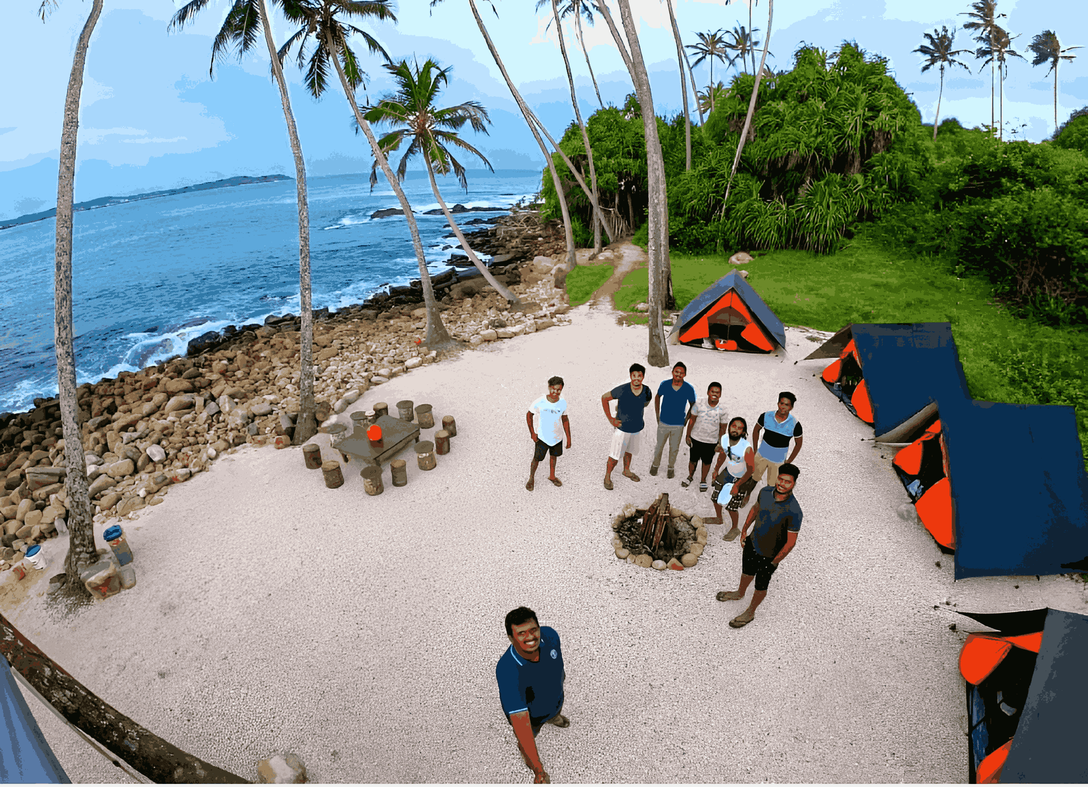 Sri Lanka camping — Tranquil Blue Beach Sunrise (Beach Camping) | Nature Nest